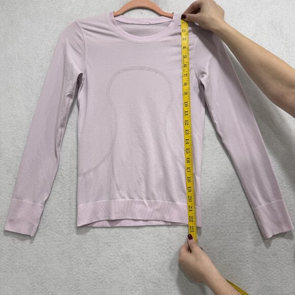 Lululemon Swiftly Tech Long Sleeve Shirt Womens Small Pink Seamless Running Crew - Picture 2 of 5